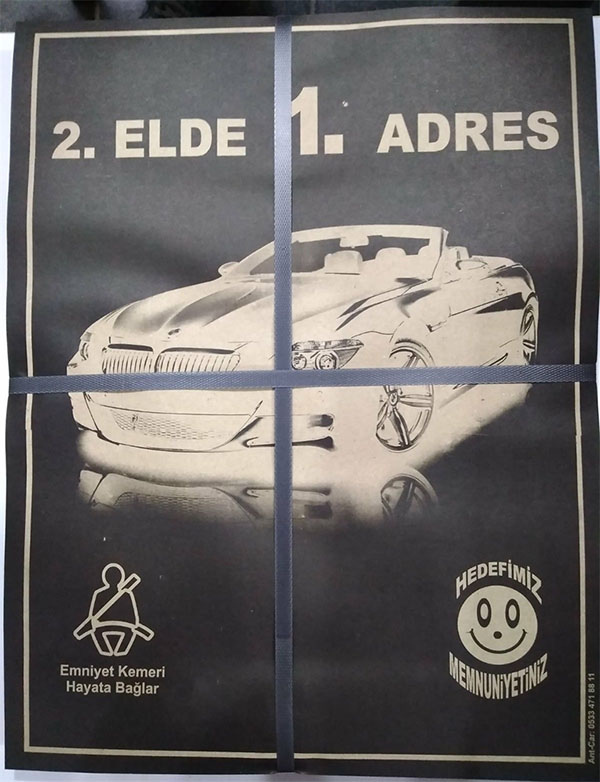 Paspas Kağıdı (Oto Galerilere özel) 